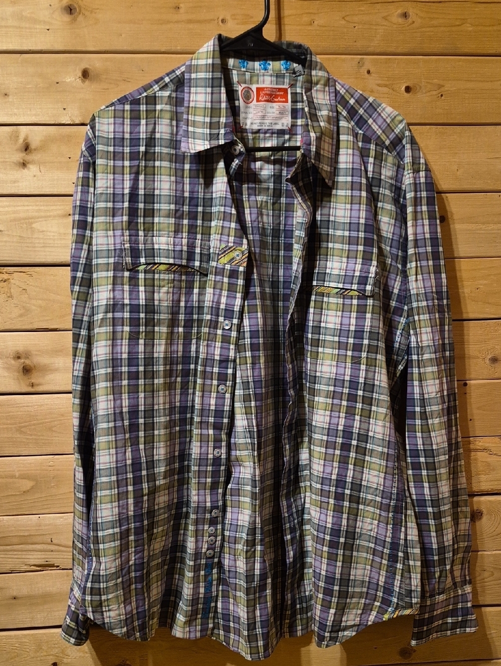 Mens Robert Graham Button Down Shirt Size XL